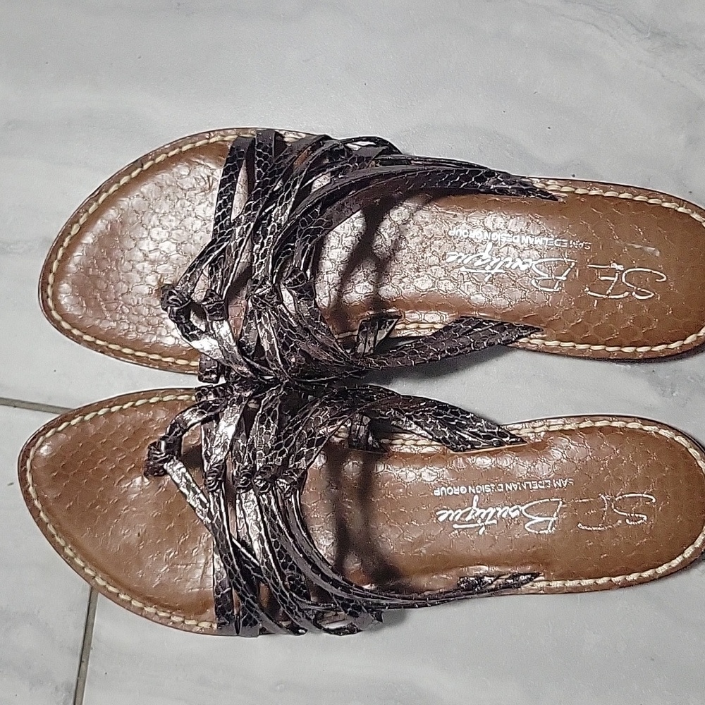 SE Boutique by Sam Edelman Snakeskin Push Toe Sandals Size 8M
